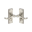Heritage Brass Door Furniture Satin Nickel / Privacy Handles Heritage Brass - Door Handle for Privacy Set Bedford Short Design Satin Nickel Fi
