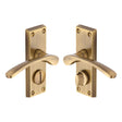 Heritage Brass Door Furniture Antique Brass / Privacy Handles Heritage Brass - Door Handle for Privacy Set Sophia Short Design Antique Brass Fini