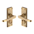 Heritage Brass Door Furniture Antique Brass / Privacy Handles Heritage Brass - Door Handle for Privacy Set Victoria Short Design Antique Brass Fi