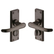 Heritage Brass Door Furniture Matt Bronze / Privacy Handles Heritage Brass - Door Handle for Privacy Set Windsor Short Design Matt Bronze Fi