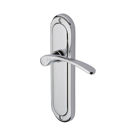 Heritage Brass Door Furniture Polished Chrome / Latch Handles Heritage Brass - Door Handle Lever Latch Ambassador Design Polished Chrome Finish