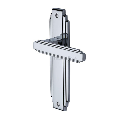 Heritage Brass Door Furniture Polished Chrome / Latch Handles Heritage Brass - Door Handle Lever Latch Astoria Design Polished Chrome Finish