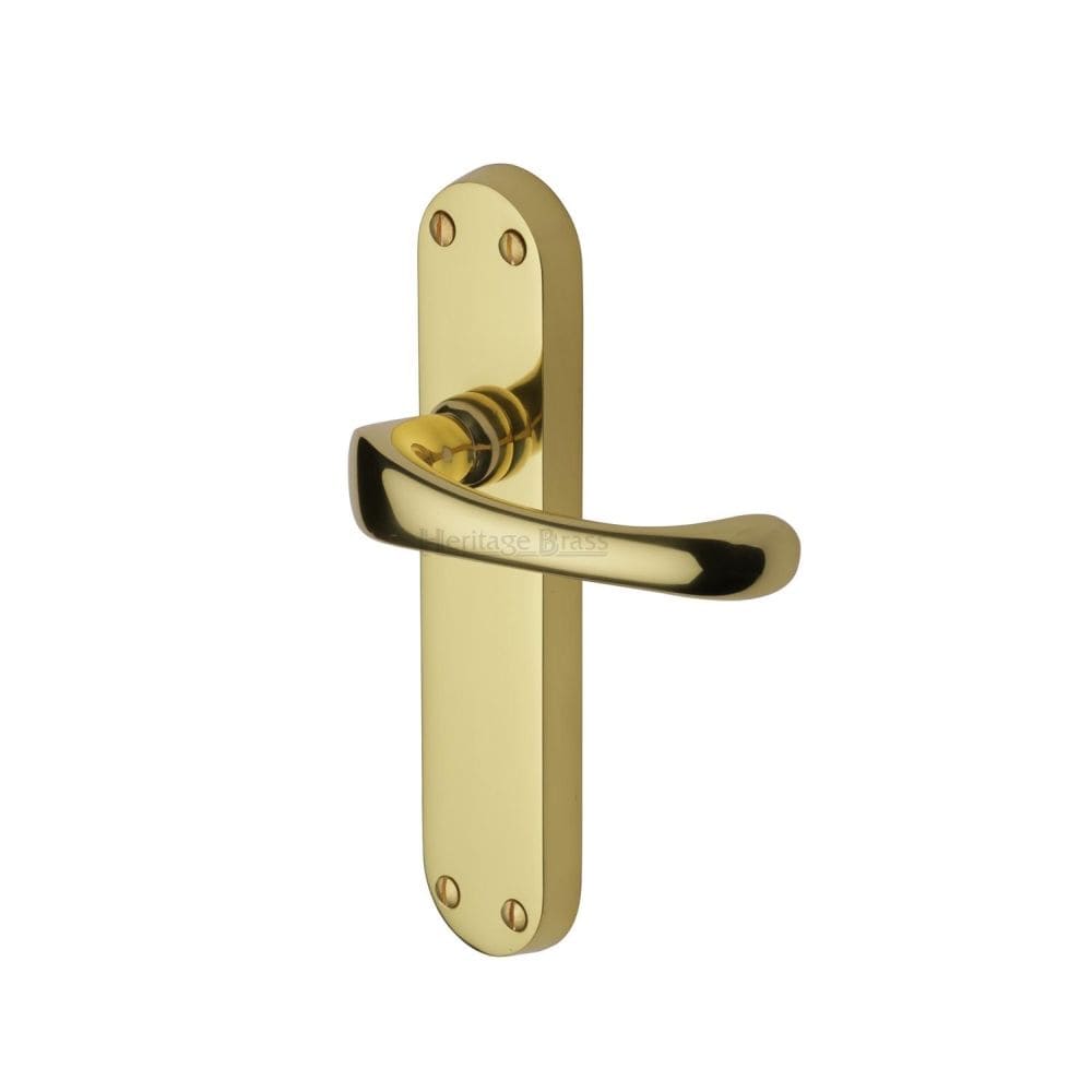 Heritage Brass Door Furniture Polished Brass / Latch Handles Heritage Brass - Door Handle Lever Latch Gloucester Design Polished Brass Finish