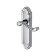 Heritage Brass Door Furniture Polished Chrome / Latch Handles Heritage Brass - Door Handle Lever Latch Meridian Design Polished Chrome Finish