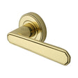 Heritage Brass Door Furniture Polished Brass / Round Rose Heritage Brass - Door Handle Lever Latch on Round Rose Century Design Polished Brass