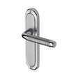Heritage Brass Door Furniture Apollo Dual Finish,Satin Chrome/Polished Chrome / Latch Handles Heritage Brass - Door Handle Lever Latch Saturn Design Apollo Finish