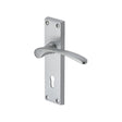 Heritage Brass Door Furniture Satin Chrome / Std. Lock Handles Heritage Brass - Door Handle Lever Lock Sophia Design Satin Chrome Finish