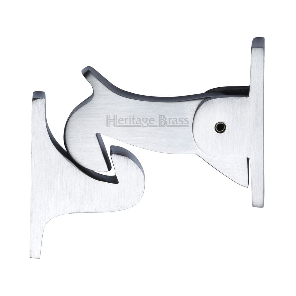 Heritage Brass Accessories Satin Chrome / Door Holder Heritage Brass - Door Holder Gravity Design Satin Chrome Finish