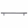 Heritage Brass Door Furniture Polished Chrome / Pull Handles (Bolt Through) Heritage Brass - Door Pull Handle Bar Knurled Design 457mm Polished Chrome Finish