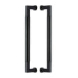 Heritage Brass Door Furniture Matt Black / Back to Back Fixing Pack Heritage Brass - Door Pull Handle Bauhaus Design 330mm Matt Black Finish