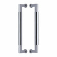 Heritage Brass Door Furniture Polished Chrome / Back to Back Fixing Pack Heritage Brass - Door Pull Handle Bauhaus Design 330mm Polished Chrome Finish
