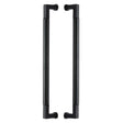 Heritage Brass Door Furniture Matt Black / Back to Back Fixing Pack Heritage Brass - Door Pull Handle Bauhaus Design 483mm Matt Black Finish