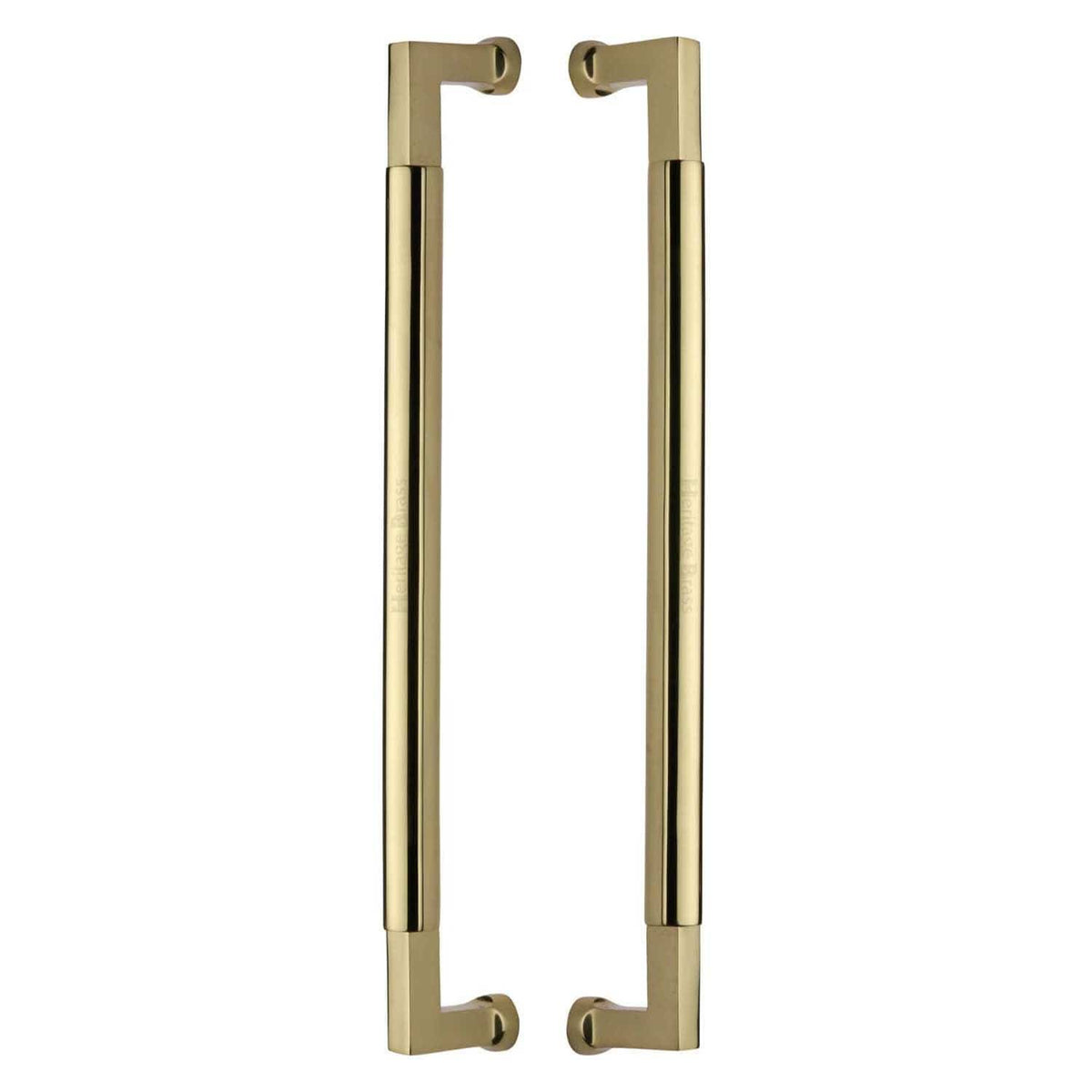 Poussez Handle Heritage Brass - Door Pull Handle Bauhaus Design 483mm Polished Brass ...