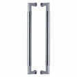 Heritage Brass Door Furniture Polished Chrome / Back to Back Fixing Pack Heritage Brass - Door Pull Handle Bauhaus Design 483mm Polished Chrome Finish