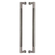 Heritage Brass Door Furniture Satin Nickel / Back to Back Fixing Pack Heritage Brass - Door Pull Handle Bauhaus Design 483mm Satin Nickel Finish