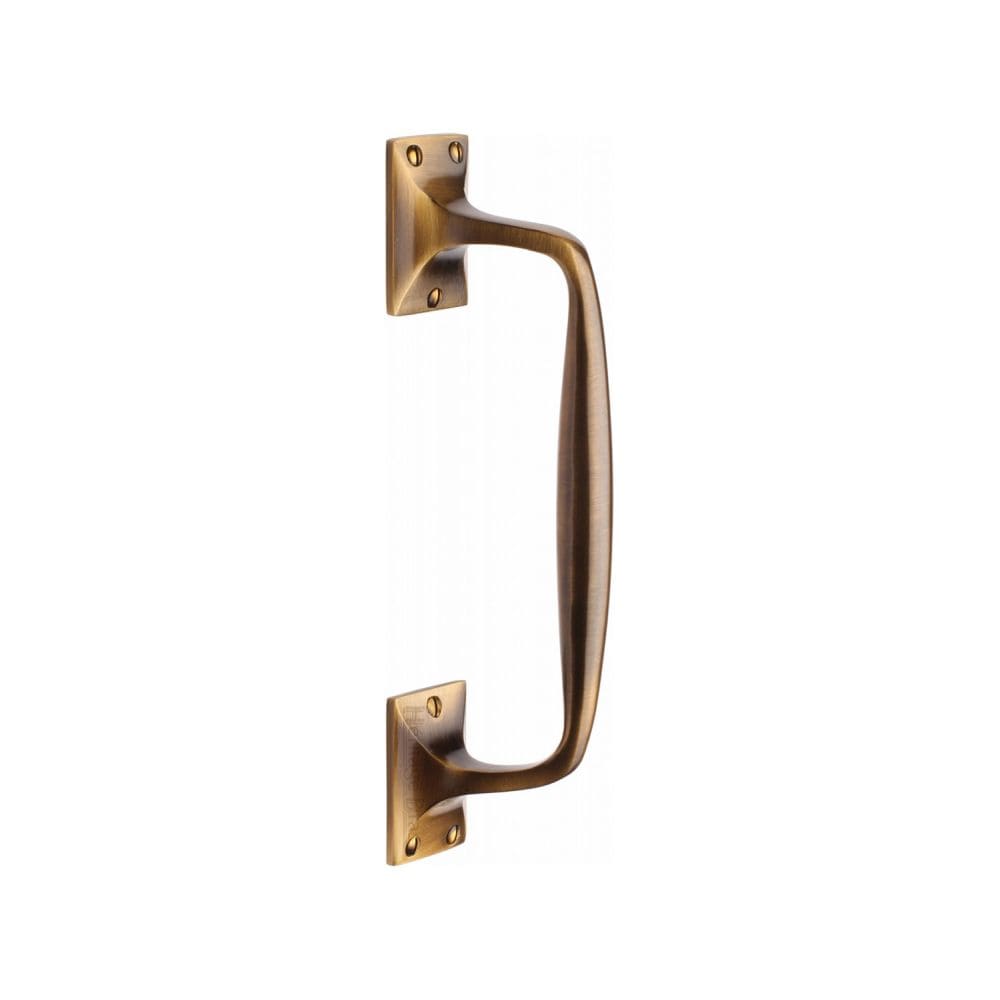 Heritage Brass Door Furniture Antique Brass / Pull Handles (Face Fix) Heritage Brass - Door Pull Handle Cranked Design 10" Antique Brass Finish