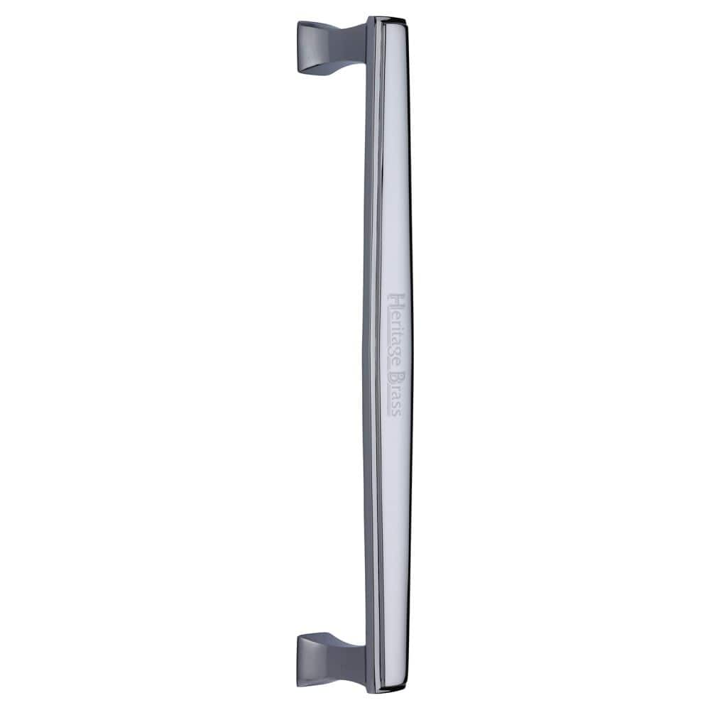 Heritage Brass Door Furniture Polished Chrome / Pull Handles (Bolt Through) Heritage Brass - Door Pull Handle Deco Design 305mm Polished Chrome Finish