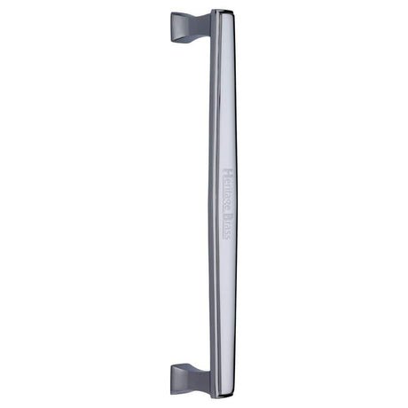 Heritage Brass Door Furniture Polished Chrome / Pull Handles (Bolt Through) Heritage Brass - Door Pull Handle Deco Design 305mm Polished Chrome Finish