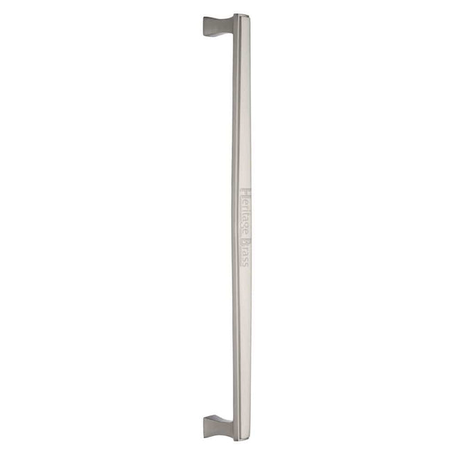 Heritage Brass Door Furniture Satin Nickel / Pull Handles (Bolt Through) Heritage Brass - Door Pull Handle Deco Design 457mm Satin Nickel Finish
