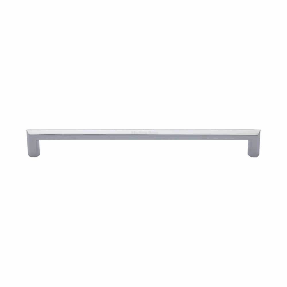 Heritage Brass Door Furniture Polished Chrome / Pull Handles (Bolt Through) Heritage Brass - Door Pull Handle Hexagonal Design 328mm Polished Chrome Finish