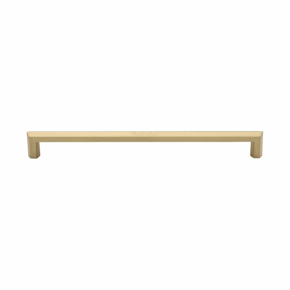Heritage Brass Door Furniture Satin Brass / Pull Handles (Bolt Through) Heritage Brass - Door Pull Handle Hexagonal Design 328mm Satin Brass Finish