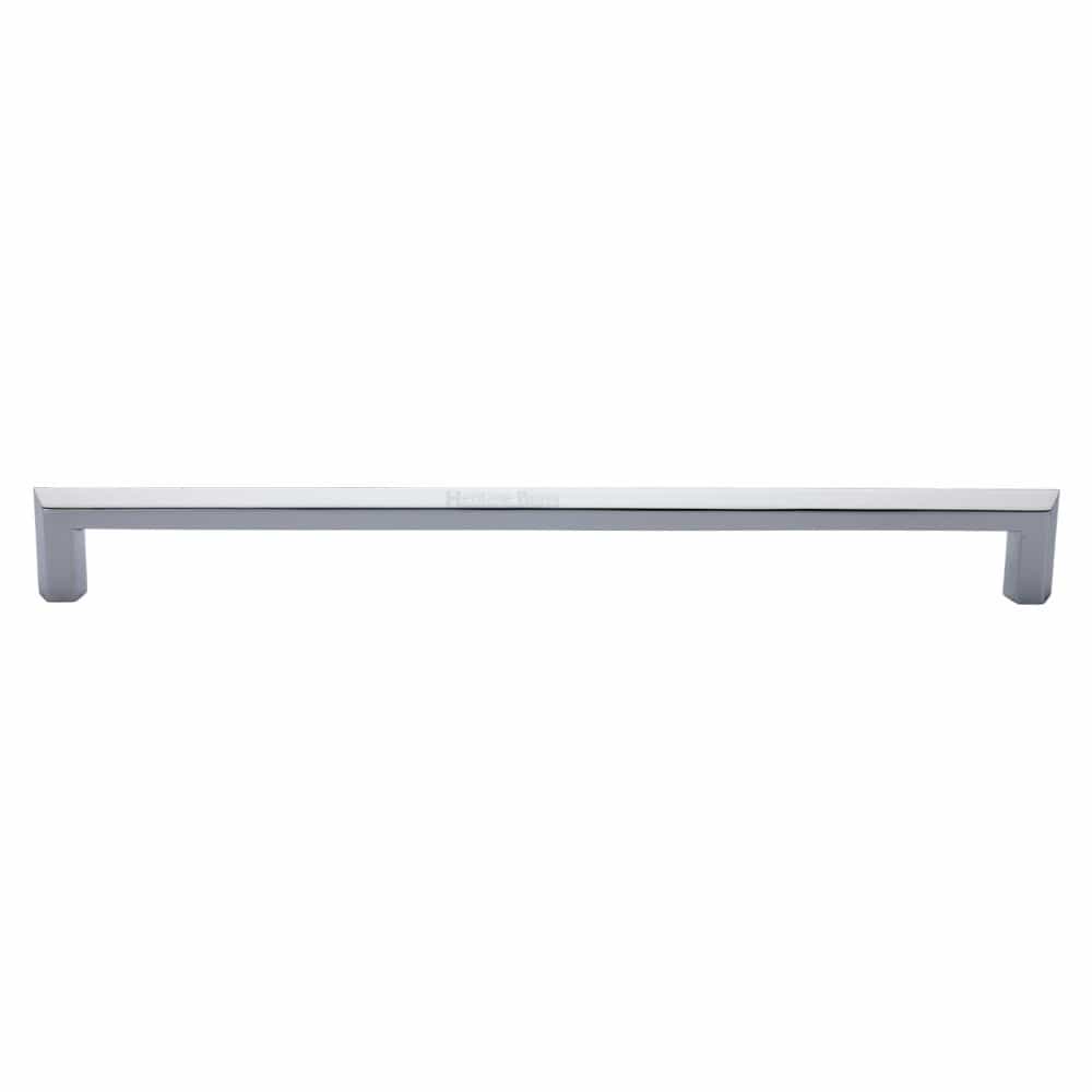 Heritage Brass Door Furniture Polished Chrome / Pull Handles (Bolt Through) Heritage Brass - Door Pull Handle Hexagonal Design 480mm Polished Chrome Finish