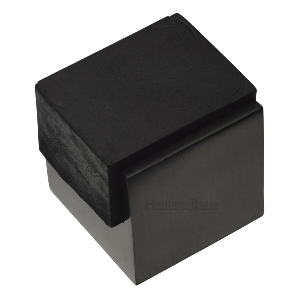 Heritage Brass Door Furniture Matt Bronze / Floor Door Stop Heritage Brass - Door Stop Square Floor Mounted Design Matt Bronze Finish