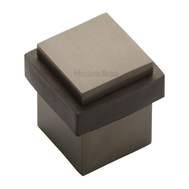Heritage Brass Door Furniture Matt Bronze / Floor Door Stop Heritage Brass - Door Stop Square Floor Mounted Design Matt Bronze Finish