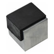 Heritage Brass Door Furniture Satin Chrome / Floor Door Stop Heritage Brass - Door Stop Square Floor Mounted Design Satin Chrome Finish