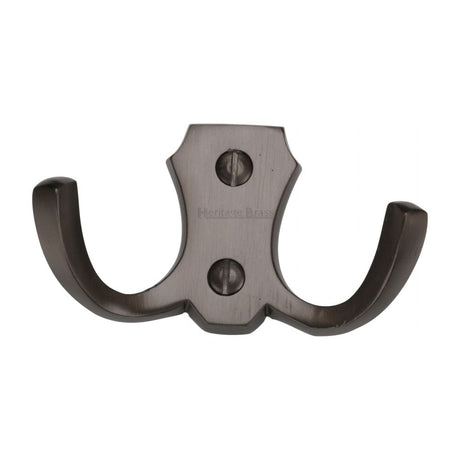 Heritage Brass Accessories Matt Bronze / Double Coat Hooks Heritage Brass - Double Coat Hook Matt Bronze Finish