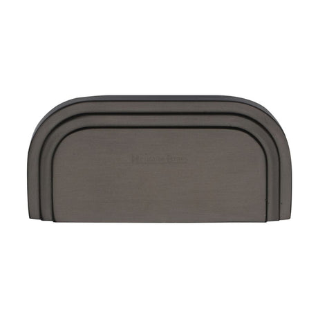Heritage Brass Cabinet Hardware Matt Bronze / Cabinet Cup Pulls / 76mm c/c Heritage Brass - Drawer Cup Pull Bauhaus Design 76mm CTC Matt Bronze Finish