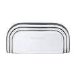 Heritage Brass Cabinet Hardware Polished Chrome / Cabinet Cup Pulls / 76mm c/c Heritage Brass - Drawer Cup Pull Bauhaus Design 76mm CTC Polished Chrome Finish