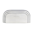 Heritage Brass Cabinet Hardware Satin Chrome / Cabinet Cup Pulls / 76mm c/c Heritage Brass - Drawer Cup Pull Bauhaus Design 76mm CTC Satin Chrome Finish