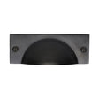 Heritage Brass Cabinet Hardware Matt Black / Cabinet Cup Pulls Heritage Brass - Drawer Cup Pull Cheshire Design Matt Black Finish