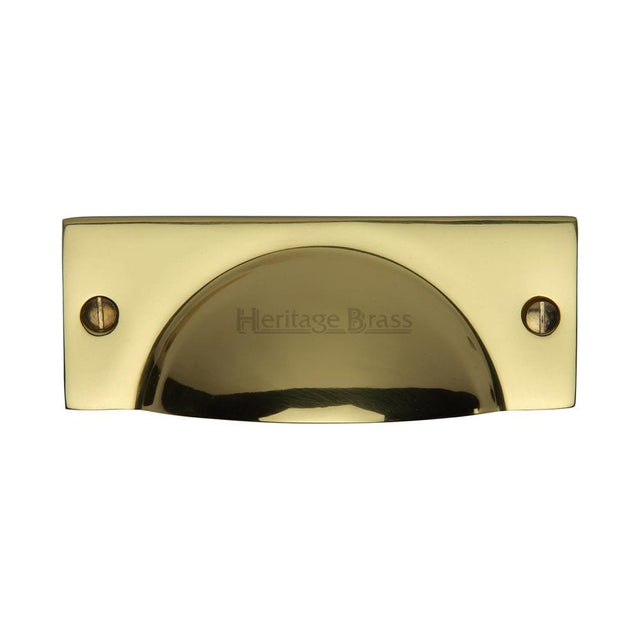 Heritage Brass Cabinet Hardware Polished Brass / Cabinet Cup Pulls Heritage Brass - Drawer Cup Pull Cheshire Design Polished Brass Finish