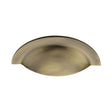 Heritage Brass Cabinet Hardware Antique Brass / Cabinet Cup Pulls / 57mm c/c Heritage Brass - Drawer Cup Pull Crescent Design Antique Brass Finish