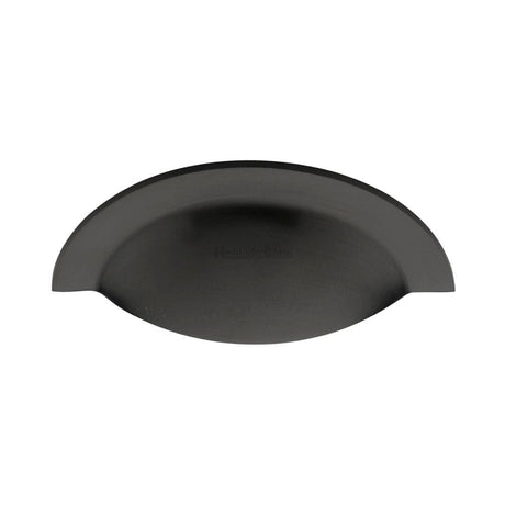 Heritage Brass Cabinet Hardware Matt Bronze / Cabinet Cup Pulls / 57mm c/c Heritage Brass - Drawer Cup Pull Crescent Design Matt Bronze Finish