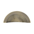 Heritage Brass Cabinet Hardware Antique Brass / Cabinet Cup Pulls / 57mm c/c Heritage Brass - Drawer Cup Pull Crescent Hammered Design Antique Brass finish