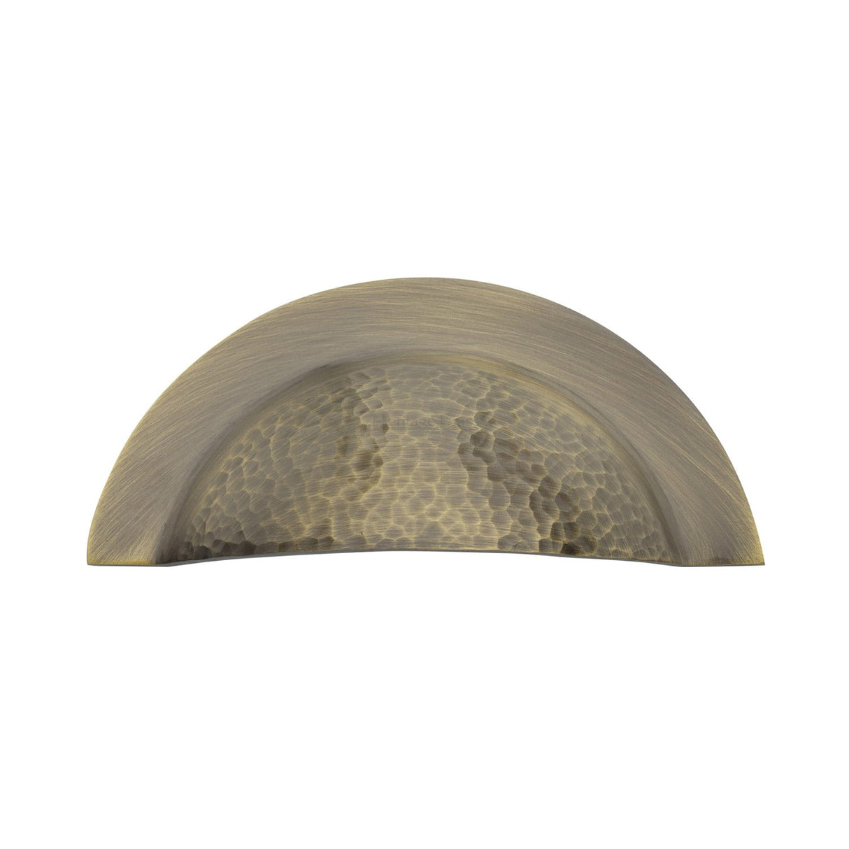 Heritage Brass Cabinet Hardware Antique Brass / Cabinet Cup Pulls / 57mm c/c Heritage Brass - Drawer Cup Pull Crescent Hammered Design Antique Brass finish