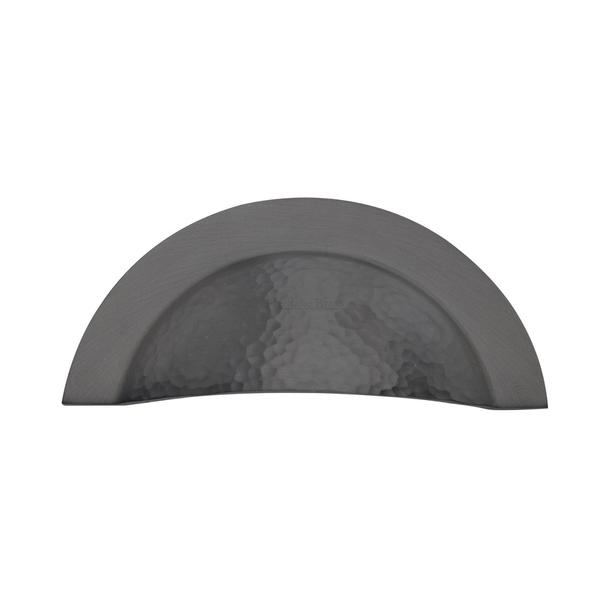 Heritage Brass Cabinet Hardware Matt Bronze / Cabinet Cup Pulls / 57mm c/c Heritage Brass - Drawer Cup Pull Crescent Hammered Design Matt Bronze finish