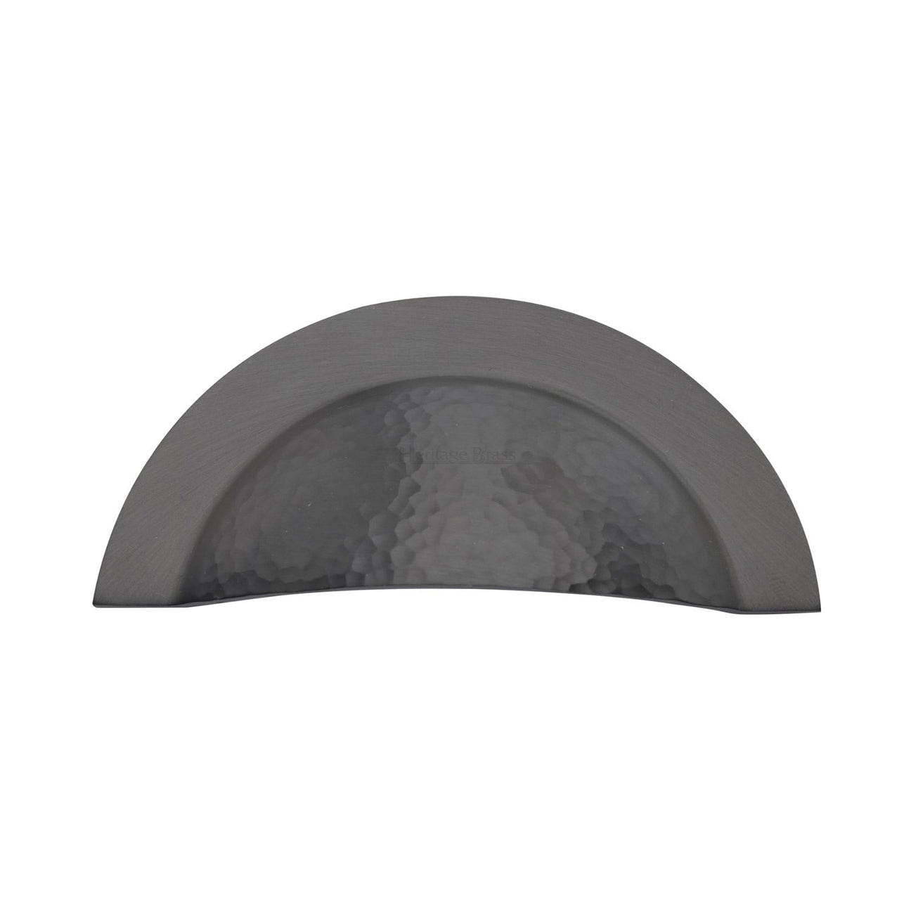 Heritage Brass Cabinet Hardware Matt Bronze / Cabinet Cup Pulls / 57mm c/c Heritage Brass - Drawer Cup Pull Crescent Hammered Design Matt Bronze finish