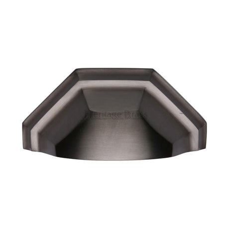 Heritage Brass Cabinet Hardware Matt Bronze / Cabinet Cup Pulls / 89mm c/c Heritage Brass - Drawer Cup Pull Deco Design 89mm CTC Matt Bronze Finish