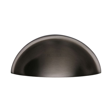 Heritage Brass Cabinet Hardware Matt Bronze / Cabinet Cup Pulls / 57mm c/c Heritage Brass - Drawer Cup Pull Half Moon Design 57mm CTC Matt Bronze Finish