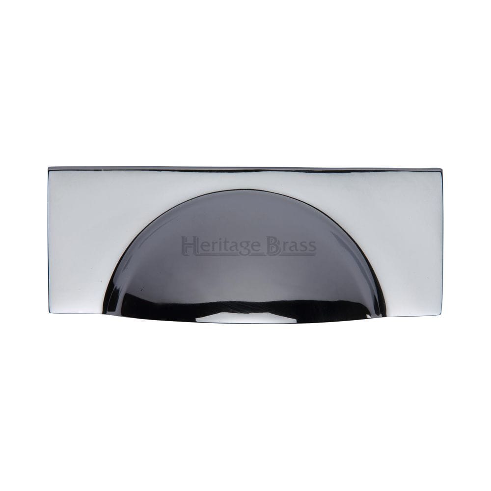 Heritage Brass Cabinet Hardware Polished Chrome / Cabinet Cup Pulls / 57mm c/c Heritage Brass - Drawer Cup Pull Hampshire Design 57mm CTC Polished Chrome Finish