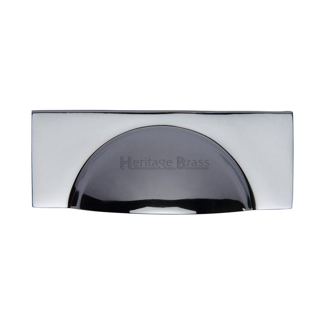 Heritage Brass Cabinet Hardware Polished Chrome / Cabinet Cup Pulls / 57mm c/c Heritage Brass - Drawer Cup Pull Hampshire Design 57mm CTC Polished Chrome Finish