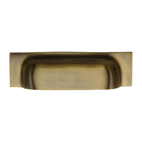 Heritage Brass Cabinet Hardware Antique Brass / Cabinet Cup Pulls / 152 / 178mm c/c Heritage Brass - Drawer Cup Pull Military Design 152mm CTC Antique Brass Finish