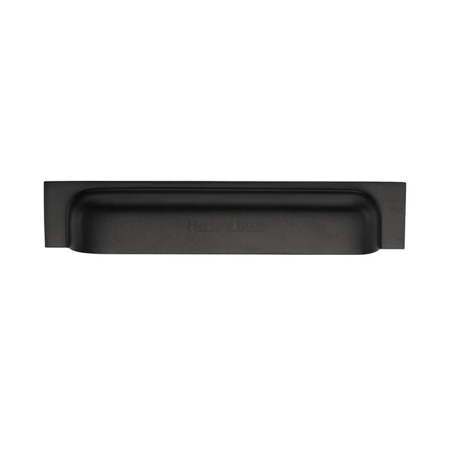 Heritage Brass Cabinet Hardware Matt Black / Cabinet Cup Pulls / 152 / 178mm c/c Heritage Brass - Drawer Cup Pull Military Design 152mm CTC Matt Black Finish
