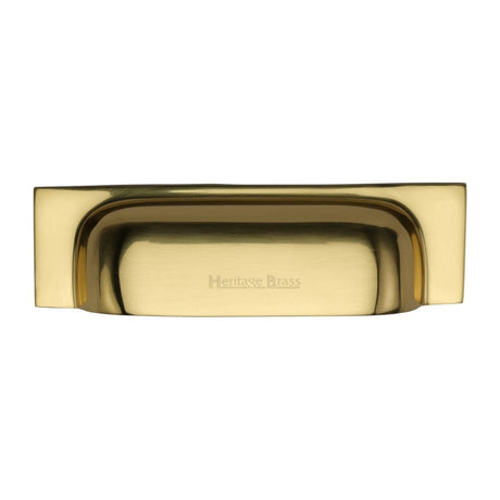Heritage Brass Cabinet Hardware Polished Brass / Cabinet Cup Pulls / 152 / 178mm c/c Heritage Brass - Drawer Cup Pull Military Design 152mm CTC Polished Brass Finish