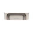 Heritage Brass Cabinet Hardware Satin Nickel / Cabinet Cup Pulls / 76 / 96mm c/c Heritage Brass - Drawer Cup Pull Military Design 96mm CTC Satin Nickel Finish