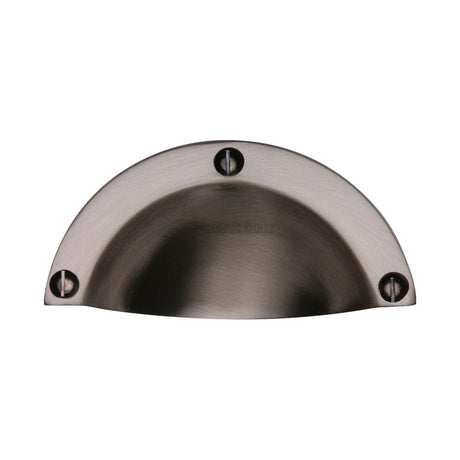 Heritage Brass Cabinet Hardware Matt Bronze / Cabinet Cup Pulls Heritage Brass - Drawer Cup Pull Traditional Design Matt Bronze Finish